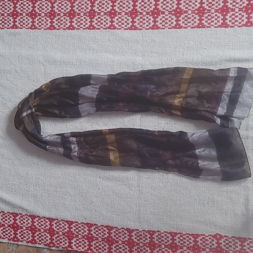 Jackpot Silk Scarf Dark Nature Tones.